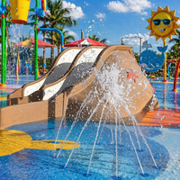 Toboggan aquatique commercial en fibre de verre en forme de bateau pirate, équipement de jeu aquatique extérieur personnalisé pour enfants