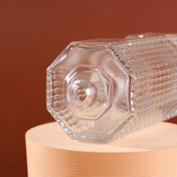 Flacon en verre transparent de luxe de 150 ml, forme unique, étanche, avec bouchon vaporisateur pour parfum, huile essentielle, cosmétique