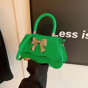 I-0262 Bolsos de Mano Nuevos al por Mayor, Bolsos de Moda para Mujer, Estilo Coreano, Bolsos Bandolera para Dama, Bolsos de Cuero PU con Lazo - Product Image 2