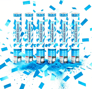 Cañón de Confeti Personalizado, Fabricante de Cañones de Confeti Azules con Polvo de Harina de Maíz, Cañón de Humo para Fiestas, Confeti para Revelación de Género, Serpentinas para Fiestas - Product Image 2