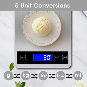 เครื่องชั่งอาหารดิจิทัลแบบ22lb น้ำหนักอเนกประสงค์เครื่องชั่งแบบสัมผัสกันน้ำสำหรับทำอาหารอบทำอาหาร - Product Image 2