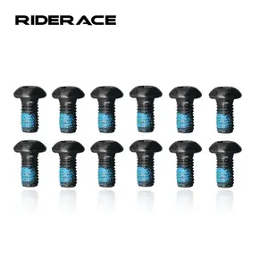 RIDERACE 12Pcs/Set 12毫米自行车盘式制动螺栓安装螺钉T25头山地自行车安装螺钉制动零件附件