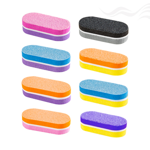 100/180 Nail tập tin miếng bọt biển đánh bóng Công cụ chà nhám khối cầu vồng hai mặt có thể giặt Eva Mini Nail đệm khối cho móng tay tự nhiên - Product Image 1