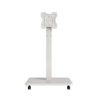 Soporte de TV de suelo móvil ajustable 10 ''-42'' Pulgadas Monitores Uso comercial Soporte de carros de carrito de TV giratorio
