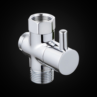 Accessoires de robinetterie sanitaires : Robinet d'angle en laiton F1/2*M1/2*M1/2, Vanne de contrôle de douche, Vanne d'arrêt d'eau, Déviateur pour salle de bain et toilettes