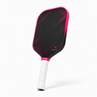 Raquette de pickleball Cyber Rose T700 en carbone brut avec noyau PP Gen 5, dégradé rose-noir, raquette de puissance, vente en gros