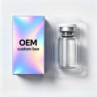 Autocollants en vinyle adhésifs non toxiques et écologiques, kit d'emballage complet, boîtes personnalisées avec fermeture magnétique pour les soins personnels aux peptides