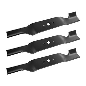 Lame de <span class=keywords><strong>tondeuse</strong></span> à gazon de 18-1/2 po pour plateau de 54 po, remplace 742-0679 942-0679 742-0679A 942-0679A, trou central étoilé à 6 points, pièces de rechange, lot de 3 - Product Image 3