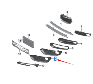 51117452230, el lado derecho del marco antiniebla es adecuado para el <span class=keywords><strong>BMW</strong></span> <span class=keywords><strong>Serie</strong></span> <span class=keywords><strong>2</strong></span> F22 LCI. - Product Image 4