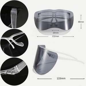 Gafas de Sol Deportivas Personalizadas con Logotipo al por Mayor, Gafas de Sol Transparentes Extra Grandes de una Sola Pieza sin Montura, Resistentes al Viento, para Hombre y Mujer - Product Image 6