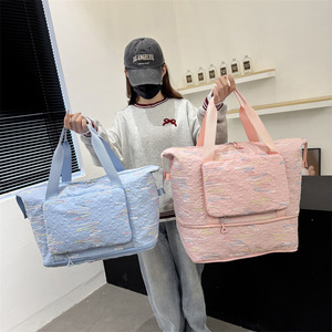 PASUXI Lässige Polyester-Reisetasche mit Reißverschluss, Große Kapazität, Faltbare Wochenendtasche, Leichte Sporttasche, Wasserdichte Gepäcktasche - Product Image 3