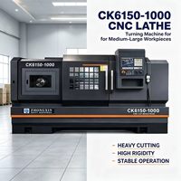 Tour CNC horizontal CK6150, portée de tournage 500 mm, longueur de tournage 850 mm, embout de broche A2-8 pour pièces d'arbre et de disque