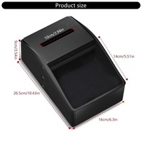 Boîte de rangement pour accoudoir de voiture en cuir Nappa, organiseur d'accoudoir avec porte-mouchoirs, extension universelle pour console centrale de voiture