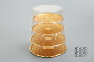 Boîtes à gâteaux rondes jetables en plastique PET, contenants de stockage pour aliments, sushis, salades, bonbons, usage industriel, lot de boîtes en plastique PET - Product Image 3