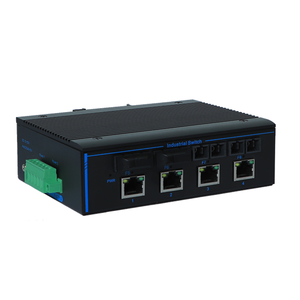 Hot bán công nghiệp SFP để RJ45 Ethernet phương tiện truyền thông chuyển đổi 10/100Mbps 4 cổng mạng 4 SFP Din Rail quang thu phát sợi - Product Image 1