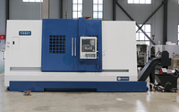 Tour CNC à lit incliné avec alésage de broche de 105 mm, modèle TCK63Y, fabriqué en Chine