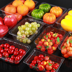 Bandeja Desechable de Plástico PET para Envasado de Frutas y Verduras, Bandeja Transparente para Envasado de Alimentos, Bandeja de Plástico Negra para Exhibición - Product Image 3