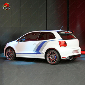 Kit de carrocería de alta calidad para Volkswagen <span class=keywords><strong>POLO</strong></span> Upgrade a <span class=keywords><strong>WRC</strong></span> Style con parachoques delantero y trasero, difusores traseros, parrillas de faldón lateral - Product Image 5