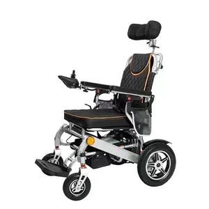 Hot Selling Smart Cool Wheelchair Aluminum Alloy One Folding Wheelchair Remote Control Wheelchair in 2024