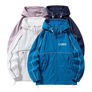 Модная легкая водонепроницаемая куртка с застежкой-молнией, защита от солнца, одежда для кожи, UPF50 + защитный капюшон, рубашка, одежда - Product Image 2