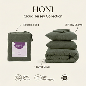 Housse de <span class=keywords><strong>couette</strong></span> classique en coton tricoté 100% coton 200TC, toute saison, couleur unie, design élégant, gris clair, 140x200 - Product Image 3
