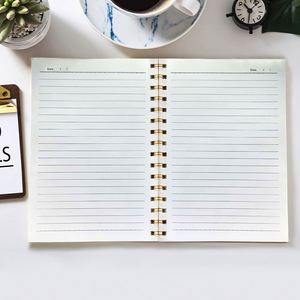Carnet d'adresses A5 en cuir spirale de haute qualité, thème fantaisie, pour le bureau, avec 80 feuilles – Articles promotionnels décontractés - Product Image 3