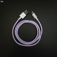 Cables USB a 8 Pines Trenzados Anti-Enredos de Colores Macaron para Venta al por Mayor a Corto Plazo