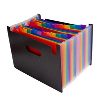 24 tasche Espansione Cartella Dei File di A4 Espandibile Organizzatore di File Portatile Fisarmonica Cartella di File Di Alta Capacità Multicolore Del Basamento