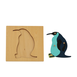 BO018 Bambini Montessori di Legno Bambini Educativi Del Giocattolo Pinguino puzzle di - Product Image 2