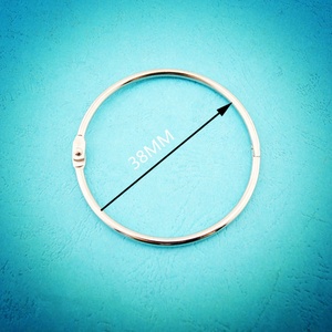 Bague <span class=keywords><strong>de</strong></span> livre en fer et métal argenté, 38mm, 1 pièce, cordon <span class=keywords><strong>de</strong></span> liaison, anneau métallique, pour bricolage <span class=keywords><strong>de</strong></span> livre, douche, papeterie <span class=keywords><strong>de</strong></span> bureau - Product Image 3