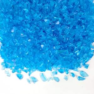 Chips de Vidrio Templado Azul Agua, Resistentes al Fuego, Ecológicos, Impermeables, para Pisos, Hechos a Mano, Modernos, para Baño y Exteriores - Product Image 1
