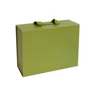 Boîte d'emballage personnalisée de luxe en carton pliable avec aimant, logo personnalisé, pour vêtements de marque, avec poignée