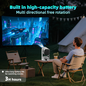 โปรเจคเตอร์ภาพยนตร์กลางแจ้ง HT26 ความสว่างสูง 200 ANSI รองรับ Android 11 วิดีโอ HD เครื่องฉายภาพอัจฉริยะพกพา ระบบฉายภาพผ่าน WiFi - Product Image 4