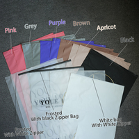 Sacs d'emballage de luxe personnalisés avec logo pour vêtements, en polyéthylène transparent avec fermeture éclair, pour vêtements et sacs à fermeture éclair, sacs en plastique pour l'emballage