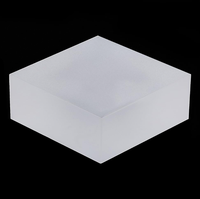 Bloc de présentoir en acrylique transparent givré solide cube personnalisé en usine