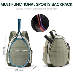 Bolsa <span class=keywords><strong>de</strong></span> Raqueta Deportiva <span class=keywords><strong>de</strong></span> Nailon Impermeable y Duradera con Logotipo Personalizado, MOQ Pequeño, Compartimento Acolchado para Raqueta <span class=keywords><strong>de</strong></span> Pickleball y <span class=keywords><strong>Tenis</strong></span> - Product Image 3