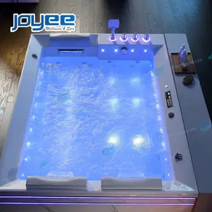 JOYEE 2人亚克力浴缸设计，带蓝牙臭氧水力漩涡浴缸按摩水疗浴缸