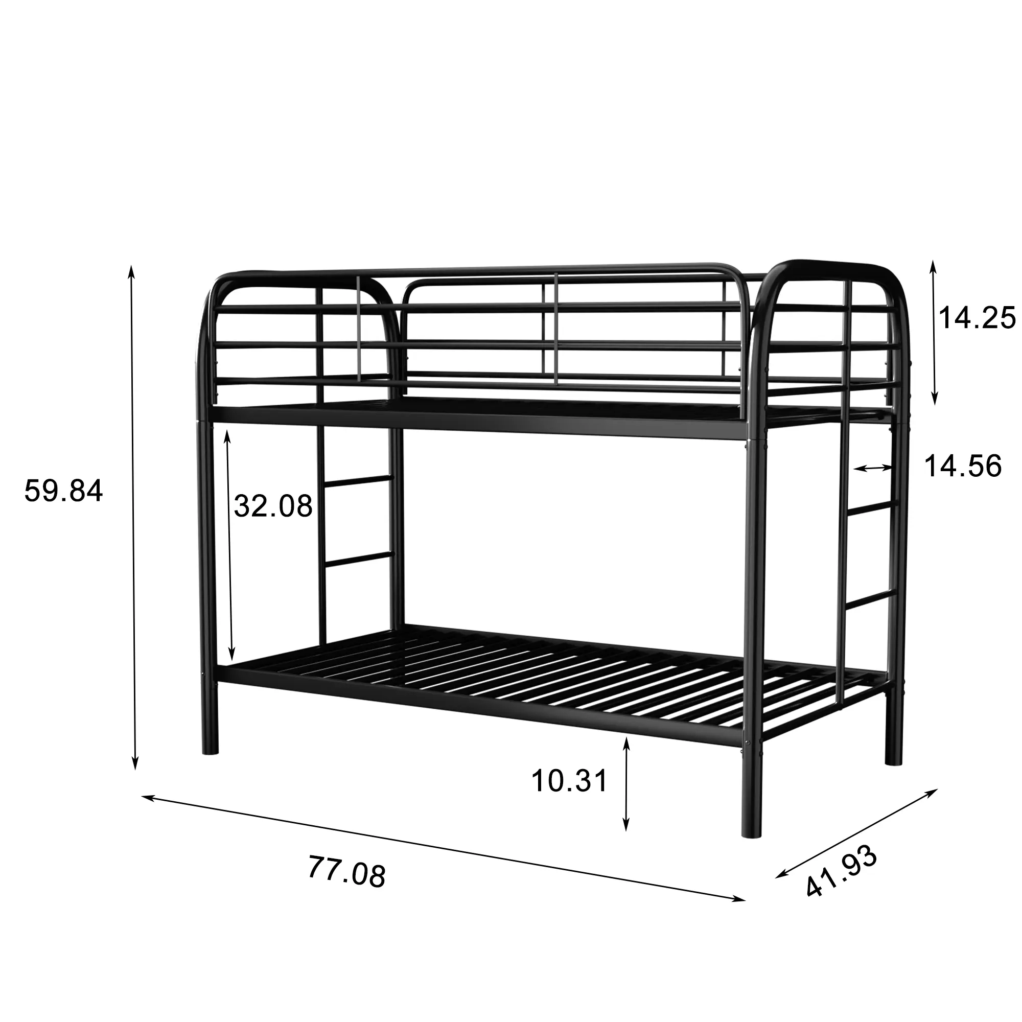 Wholesale Knock Down Modern Heavy Duty Double Metal metal bed frame bedroom furniture for kids room bunk bed