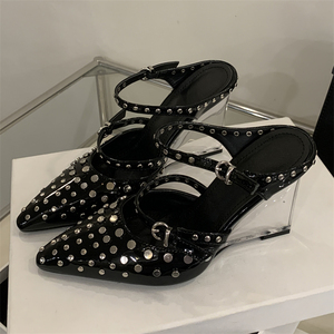 Nouvelles Sandales de Soirée 2025 à Talons Hauts Transparentes avec Bride Cheville et Bout Pointu, Caractéristique Rehaussante pour l'Été et l'Automne - Product Image 3