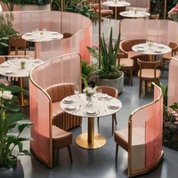 Ensemble de tables et de chaises de salle à manger pour la restauration, la conception de luxe OEM ODM, la mise en place de la restauration, les meubles de restaurant commerciaux, l'hôtel, le café, le banquet de mariage