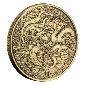 Đồng xu may mắn Truyền Thống Trung Quốc bộ sưu tập đồng Phượng Hoàng Đồng Xu Kỷ Niệm - Product Image 5