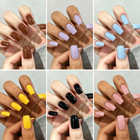 Fabricant direct, couleur personnalisée, 10 pièces, ongles carrés à presser, faux ongles, ongles artificiels, vente en gros, faits à la main, cadeau d'Halloween