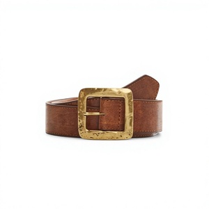 Cinturón Unisex BS INTERNATIONAL Vintage con Hebilla Cuadrada de Acero 3D, Hecho a Mano con Cuero 100% de Vaca, Ecológico y Duradero - Product Image 6
