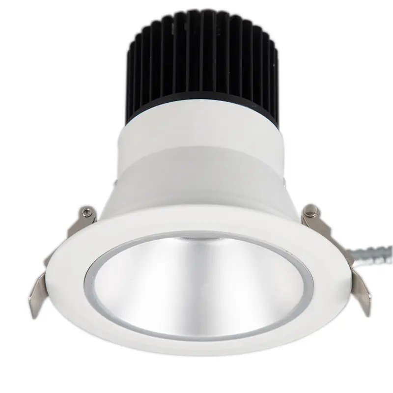 LED downlight fitting Aluminum anti glare COB lamp 18W24W,0-10V dimming 4inc commercial recessed frameless downlight