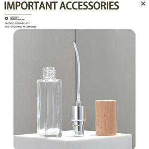 Flacon Vaporisateur de Parfum <span class=keywords><strong>Vide</strong></span> en Verre à Fond Épais 10ml 15ml avec Couvercle en Bois Logo Personnalisé Disponible - Product Image 3