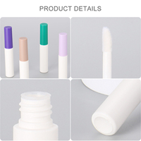 Emballage cosmétique personnalisé avec logo et couleur, tubes à gloss à lèvres en PP électro-plaqué de 16 mm de diamètre, écologiques, avec bouchon à vis, capacité de 5 ml