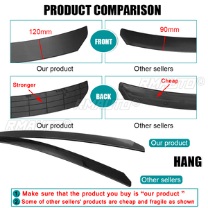 4Pcs Universal Front Bumper Lip Carbon Fiber <b>Splitter</b> Diffuser Body Kit for KIA for Subaru for Honda for Toyota for BMW for Benz - Product Image 3