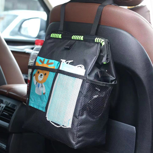 Car Trash Can and Storage Pockets 100% Leak-Proof Car Organizer Waterproof Car Garbage Can Multipurpose Trash Bin