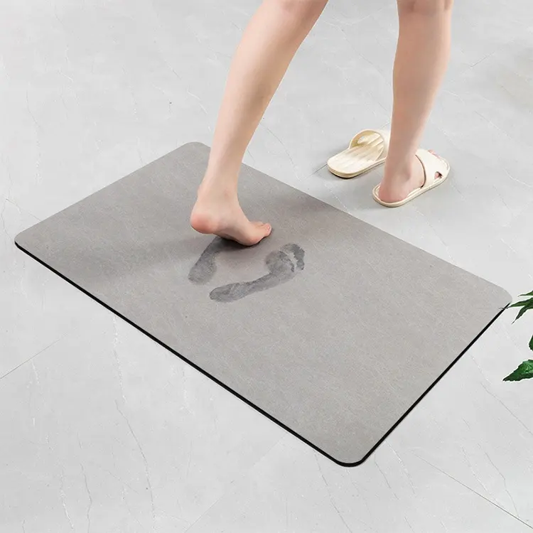 Benutzer definierte Größe Badezimmer matten Wasser absorbieren der Teppich Anti-Rutsch-Absorb Diatom Schlamm boden Bade matte