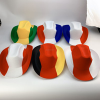 Chapeaux de cowgirl HLC Creations avec logo personnalisé, design drapeau national, pour le sport, idéaux pour encourager les matchs de football mondial aux États-Unis, au Canada et au Mexique